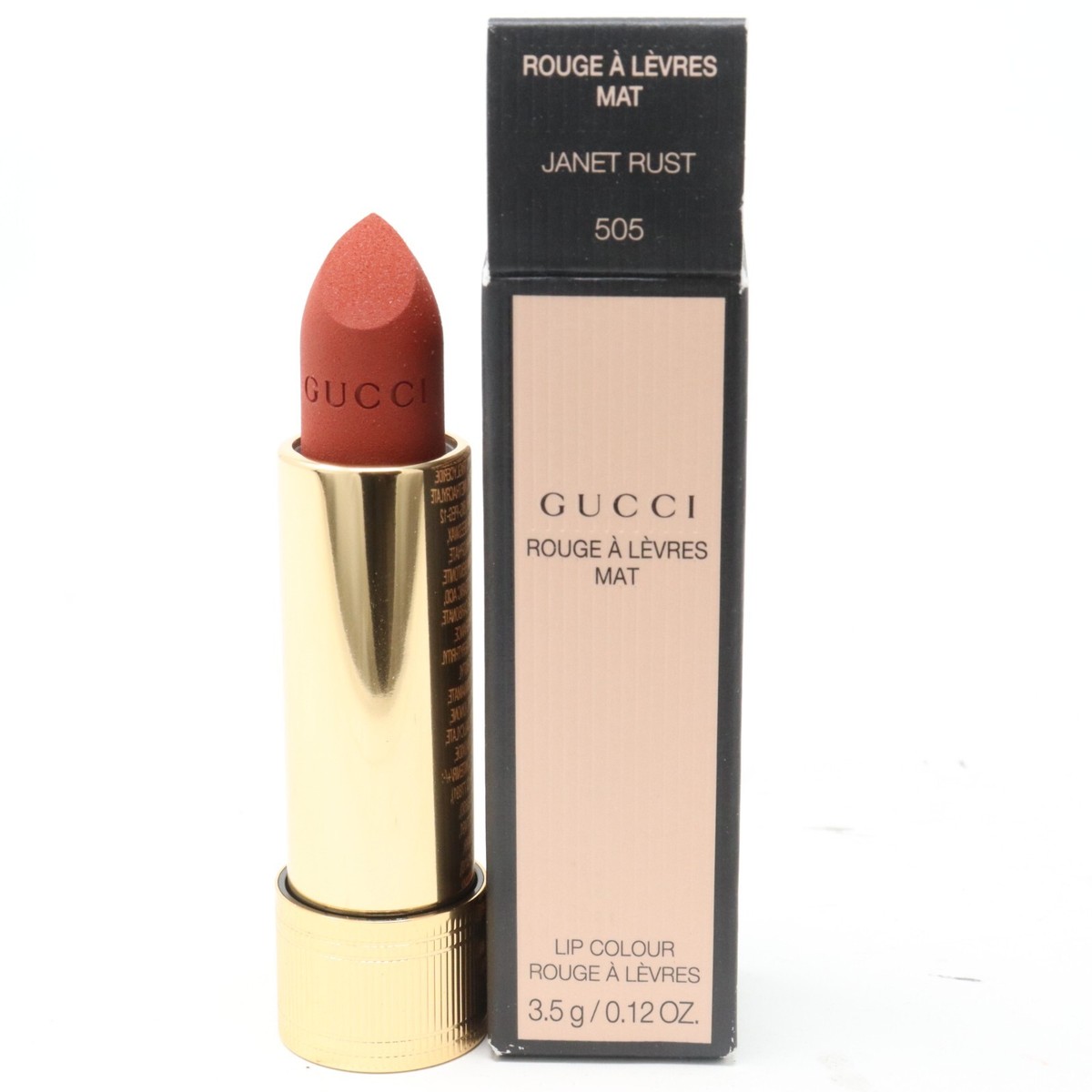 Gucci Rouge A Levres Lip Colour 0.12oz/3.5g #505 Janet Rust New In