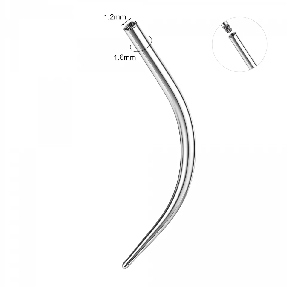 1-5 peças ferramenta de piercing interno de aço cirúrgico agulha orelha nariz lábio - Imagem 3 de 4