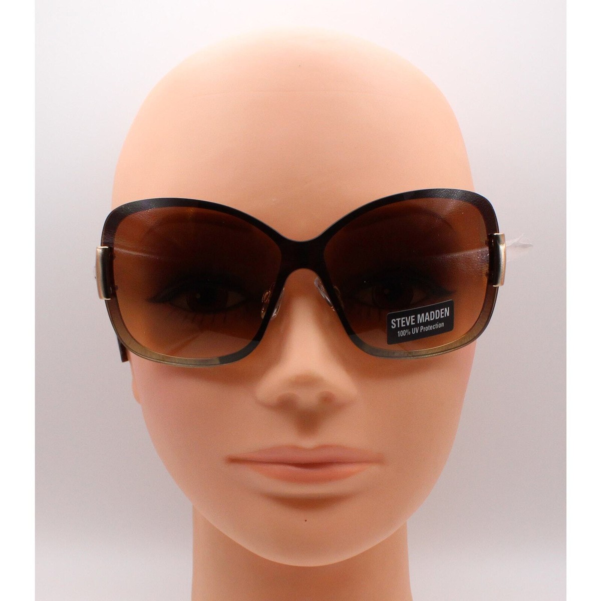 Steve Madden Womens Oversized Square Sunglasses Brown Tortoise Gold Chain X17755 Steve Madden Animal Print Sunglasses – Charming Charlie main image 2