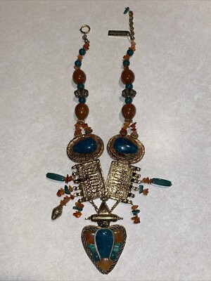 VINTAGE  MAYA Statement Costume Designer Necklace