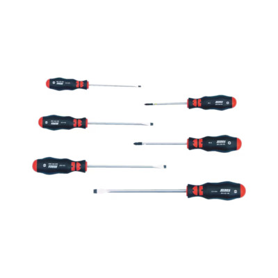Würth Zebra 6-teiliges Schlitz- & Kreuzschlitzschraubendreher-Set Kreismesser 061392326