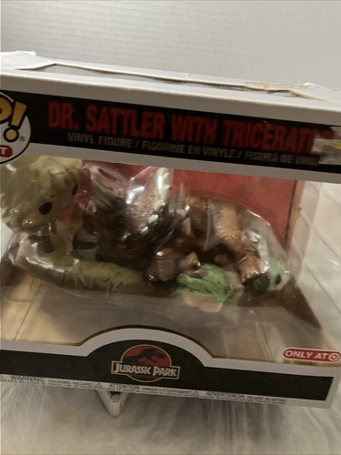Funko POP! Moments Jurassic Park Dr. Sattler with Triceratops #1198 - Picture 2 of 5