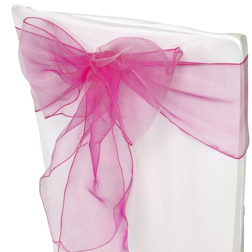 Silla de organza de boda fajas ancho lazo completo para decoración de fiesta 1x-100x - Imagen 104 de 391