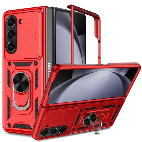 For Samsung Galaxy Z Fold 5 Hybrid Ring Case Slide Camera Cover/Screen Protector - Picture 36 of 59