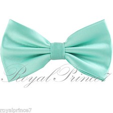 New Men AQUA Micro Fiber Solid Butterfly Pretied Bow tie Wedding Formal Prom