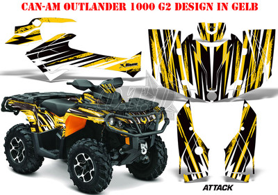 AMR RACING DEKOR GRAPHIC KIT ATV CAN-AM OUTLANDER STD & XMR MAX  ATTACK B