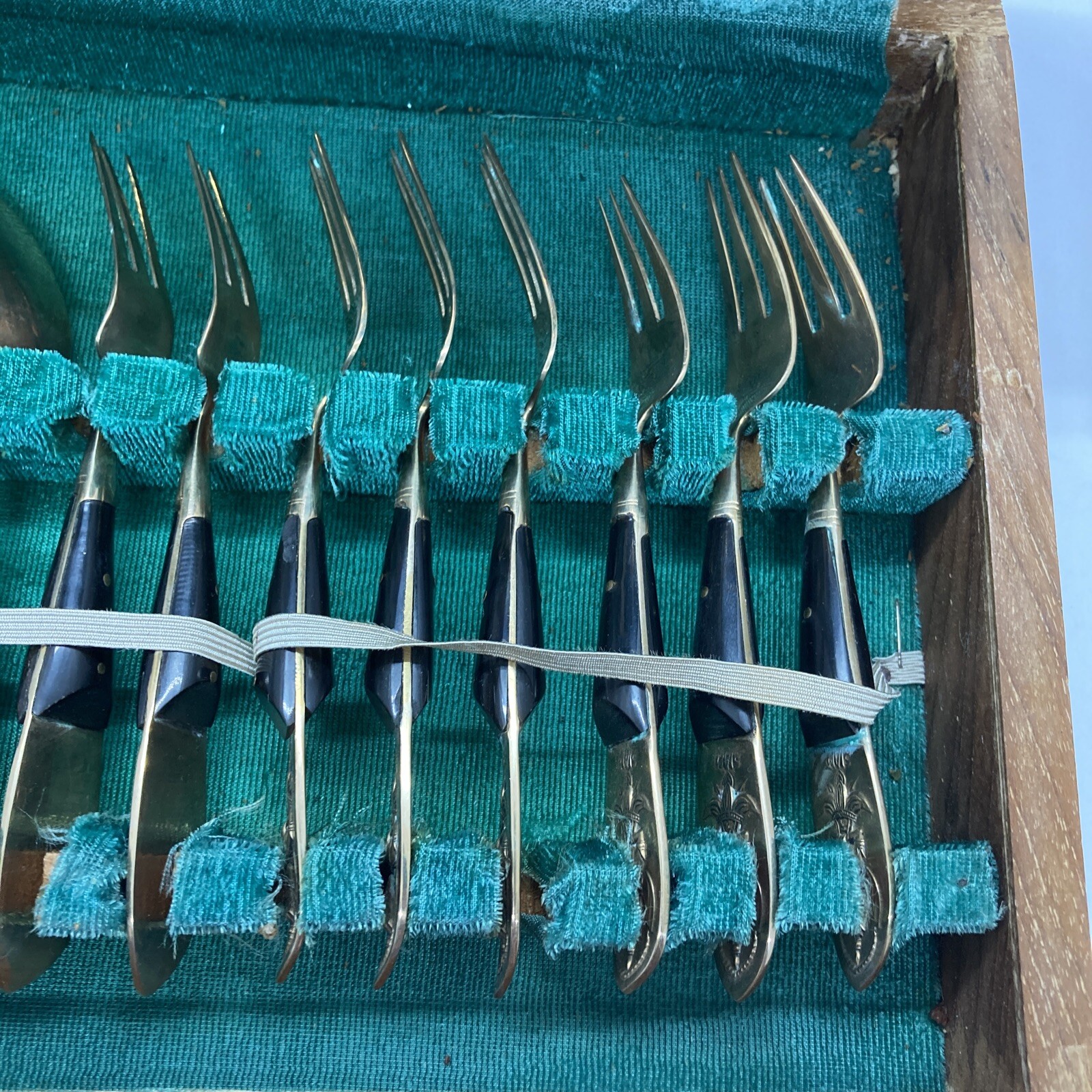 Vintage SIAM Bangkok Thailand 19 pcs Bronze Brass Silverware Utensil