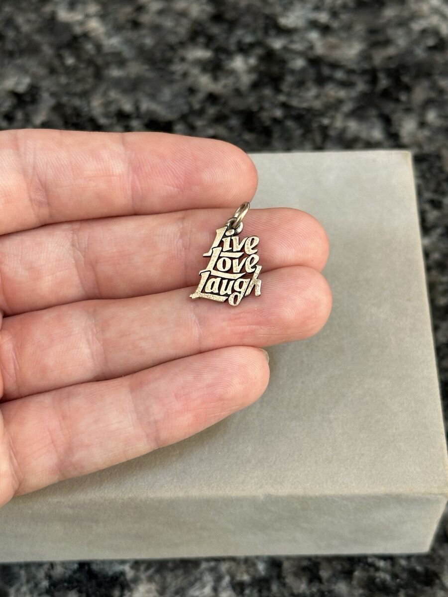 Live Love Laugh Sterling Silver Charm - Made in the USA Live Love Laugh Sterling Silver Charm - Made in the USA