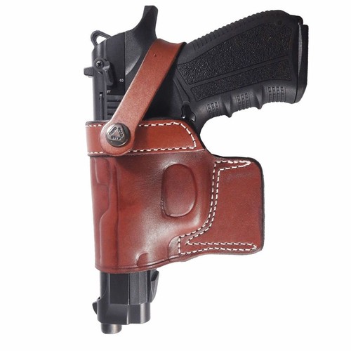 Fast Draw Outside The Waist Band OWB Carry Handmade Leather Gun Holster - Picture 63 of 72