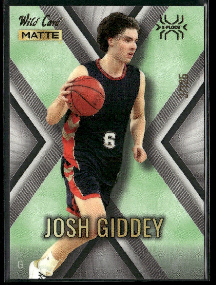 Josh Giddey 2022 Wild Card Matte X-Plode White/Green X #MXP-24 SN