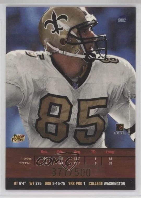 1999 Playoff Prestige SSD Spectrum Red /500 Cam Cleeland #B082 - Image 2 of 2