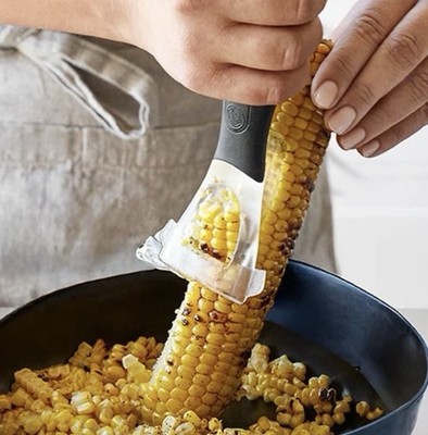 Pampered Chef NIP Kernel Cutter Stripper Stainless Steel Corn-on-the-Cob 