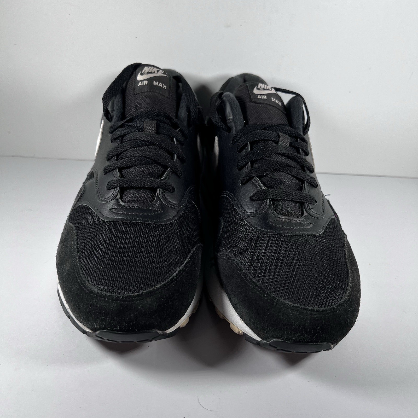 Nike Air Max 1 Black/White Lace Up Athletic Shoes Sneakers Men's 14 AH8145-014 thumbnail 2