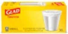 30 Count Small Trash Bags - 4 Gallon - Convenient Pack of 6