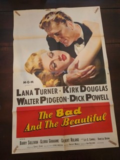 1953 THE BAD AND THE BEAUTIFUL Original One Sheet Poster 27x41 Lana Turner DRAMA