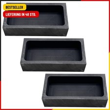 3 St&uuml;ck Graphit Barrenform, Graphit Tiegel Form, Kokille aus Graphit Hochreine G