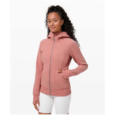 Lululemon Scuba Hoodie Light Cotton Fleece Heathered Brier Rose Size 6