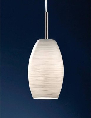 Eglo Batista 1-Light Pendant Light Matte Finish Glass Shade 59'' H Open Box