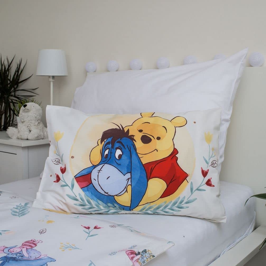 Parure de lit bébé en coton avec housse de couette imprimée 100x120 cm