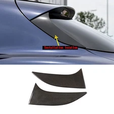 Real Carbon Fiber Tailgate Triangle Cover Stickers Fit for Alfa Romeo Stelvio