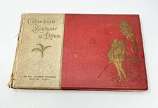 Antique 1893 Columbian Worlds Fair Souvenir Album Architecture Art Picture Book
