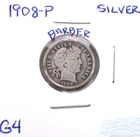 1908 PHILADELPHIA BARBER SILVER DIME IN GOOD CONDITION.