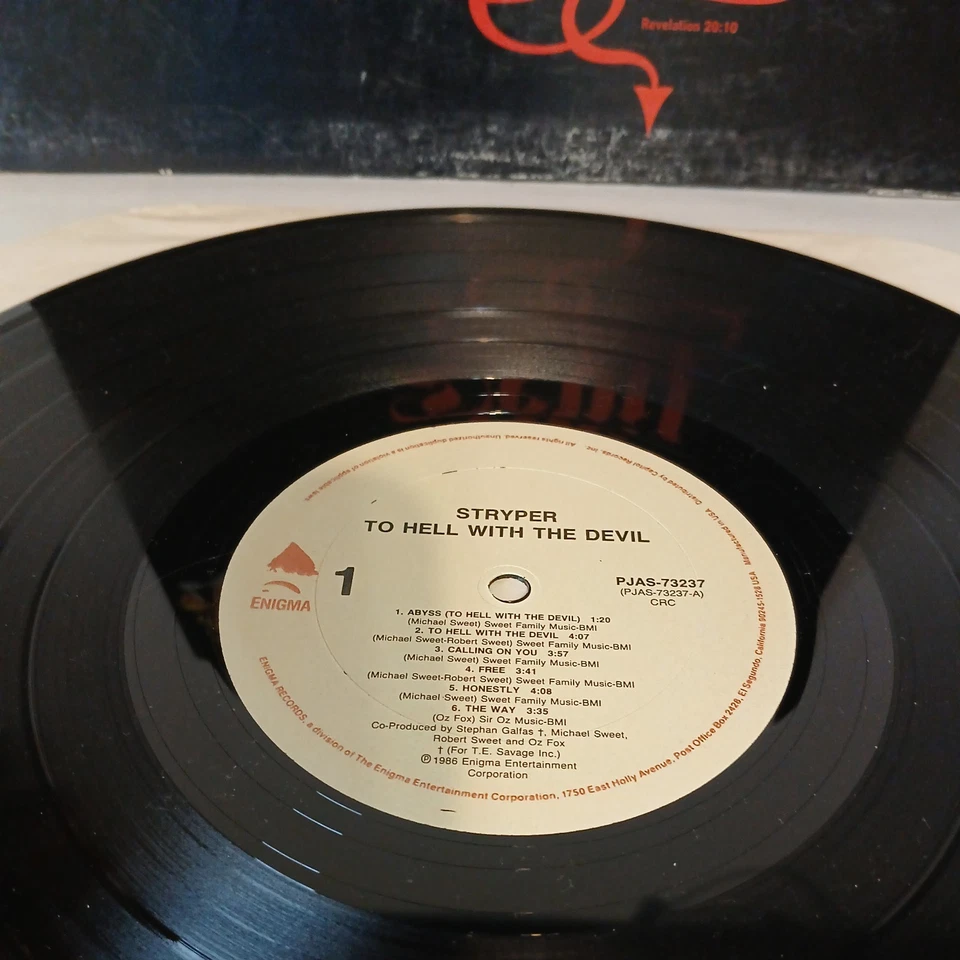 STRYPER TO HELL WITH THE DEVIL ORIGINAL ENIGMA (PJAS-73237) LP - Image 2 of 4