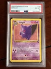 Pokemon Fossil Gengar 20/62 Non Holo Rare PSA 8