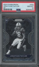 2020 Panini Prizm SP #332 Jonathan Taylor RC Rookie Gem Mint PSA 10