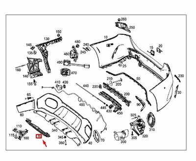 Mercedes-Benz A V177 AMG Stoßstange hinten unten Abdeckung A1778858003 NEU ORIGINAL