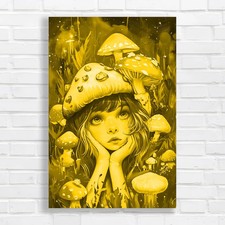 Enchanting Mushroom Fairy Canvas Print Large Picture Wall Art