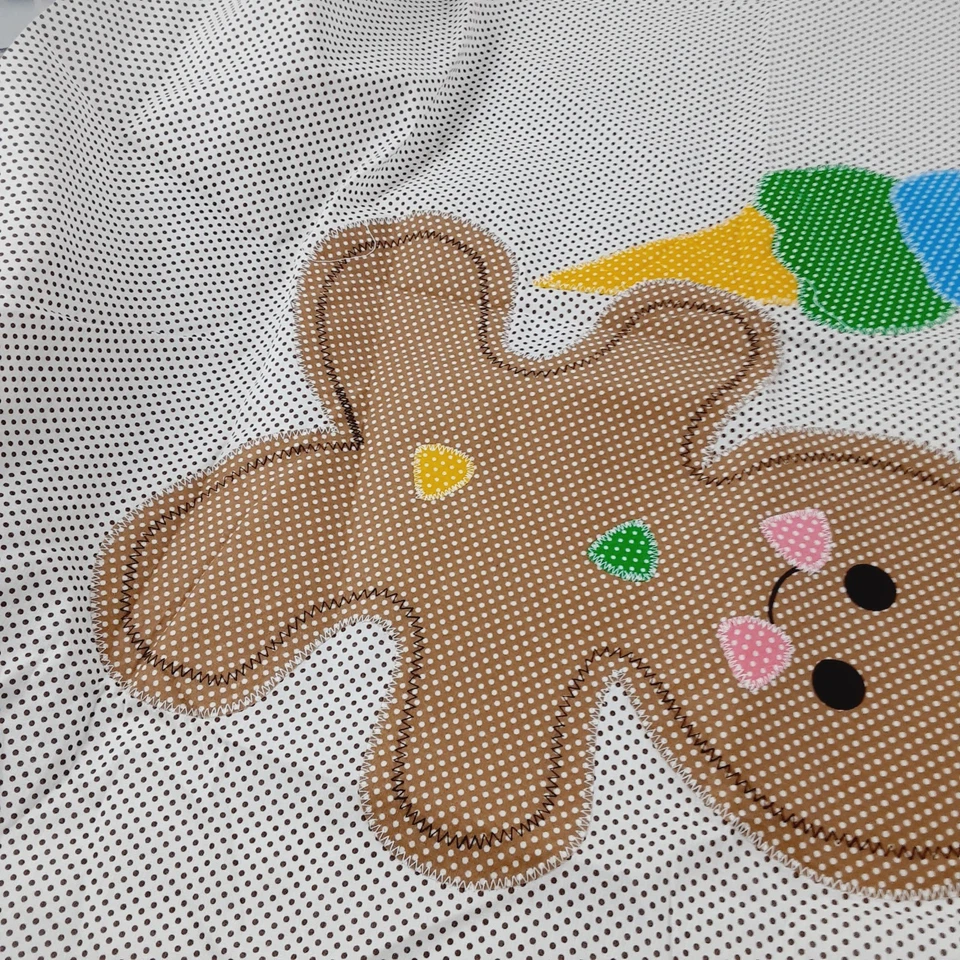 Craft Material Lot of Sewing Panels Gingerbread Ice Cream Polka Dot Baby Blanket - Image 4 of 4