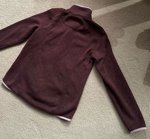 LL Bean Sweater/fleece Size Small Petite Raisin Full Zip Knit Jacket Pockets - Picture 6 of 6