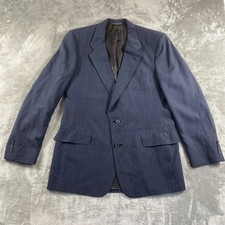 Vintage Christian Dior Monsieur Blazer Mens 42L Navy Blue Sport Coat Made in USA