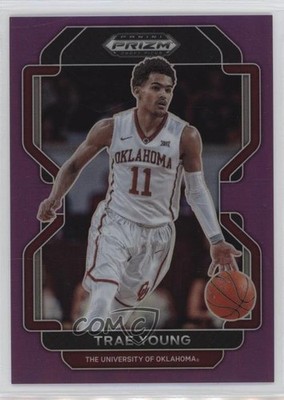 2022-23 Panini Prizm Draft Picks Purple Prizm 68/75 Trae Young #46 o7m