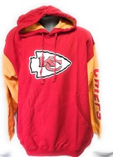 Mens Fanatics NFL Kansas City Chiefs Red Gold B T Football Pullover Hoodie