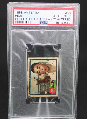 Pele #50 1958 Ave Colecao Titulares card