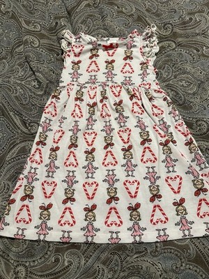 HANNA ANDERSSON Cindy Lou Who Candy Canes Grinch Nightgown 5 110cm Christmas