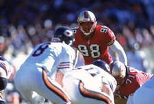 Julian Peterson San Francisco 49ers waits for the ball snap by Cad- Old Photo