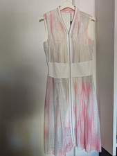 ELIE TAHARI Creme Eyelet Floral Evening  Dress 0 new without tag