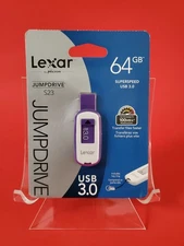 💻 Lexar Jump Drive 64 GB USB 3.0 ✨ 64 GB, Includes Key Ring, Purple NEW