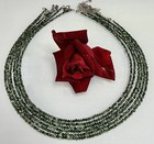 Wholesale 6 Pcs 2 mm Faceted Seraphinite Necklace Stainless Steel Finding