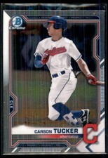 2021 Bowman Chrome Prospects Atomic Refractor Carson Tucker Cleveland Indians