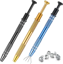 3Pcs Piercing Ball Grabber Tool, 4 Claw Jeweler's Pick Up Mabor... 