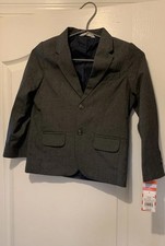 Cat Jack Kids Button Up Suit Coat Jacket Size 5 Grey