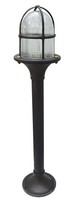 AußEnleuchte Stehlampe Garten Glas Messing E27 IP54 63 Cm Schwarz Antik Maritim