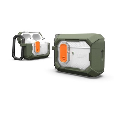 UAG AirPods Pro 3rd Gen Case, Rugged Carabiner & Secure Lip Closure Plasma Olive