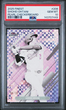 2025 Topps Finest Shohei Ohtani Pearl Checkerboard Refractor /30 #208 PSA 10