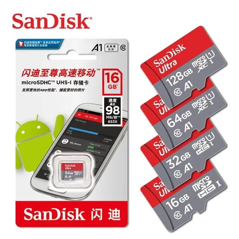 SanDisk UltraMicro SD 32GB 64GB 128GB Class 10 SDHCSDXC Memory Card with adaptor - Image 2 of 3
