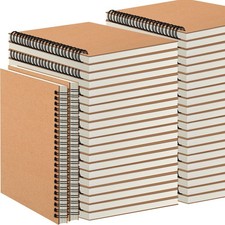 48 Pcs A5 Spiral Notebooks Journal with Kraft Cover, 5x8 Inches, Ruled Lined ...